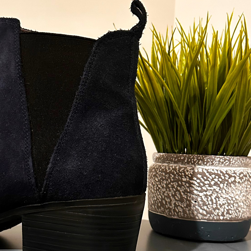 Blue Leather Boots